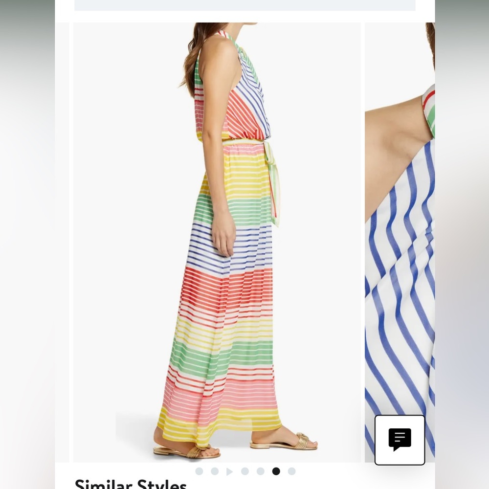 Julia Jordan Stripe Halter Neck Maxi Dress size 2 - Picture 4 of 8